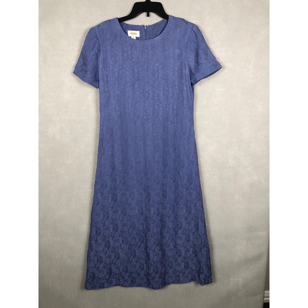 Talbots Women's Size 6 Floral Maxi Dress Blue